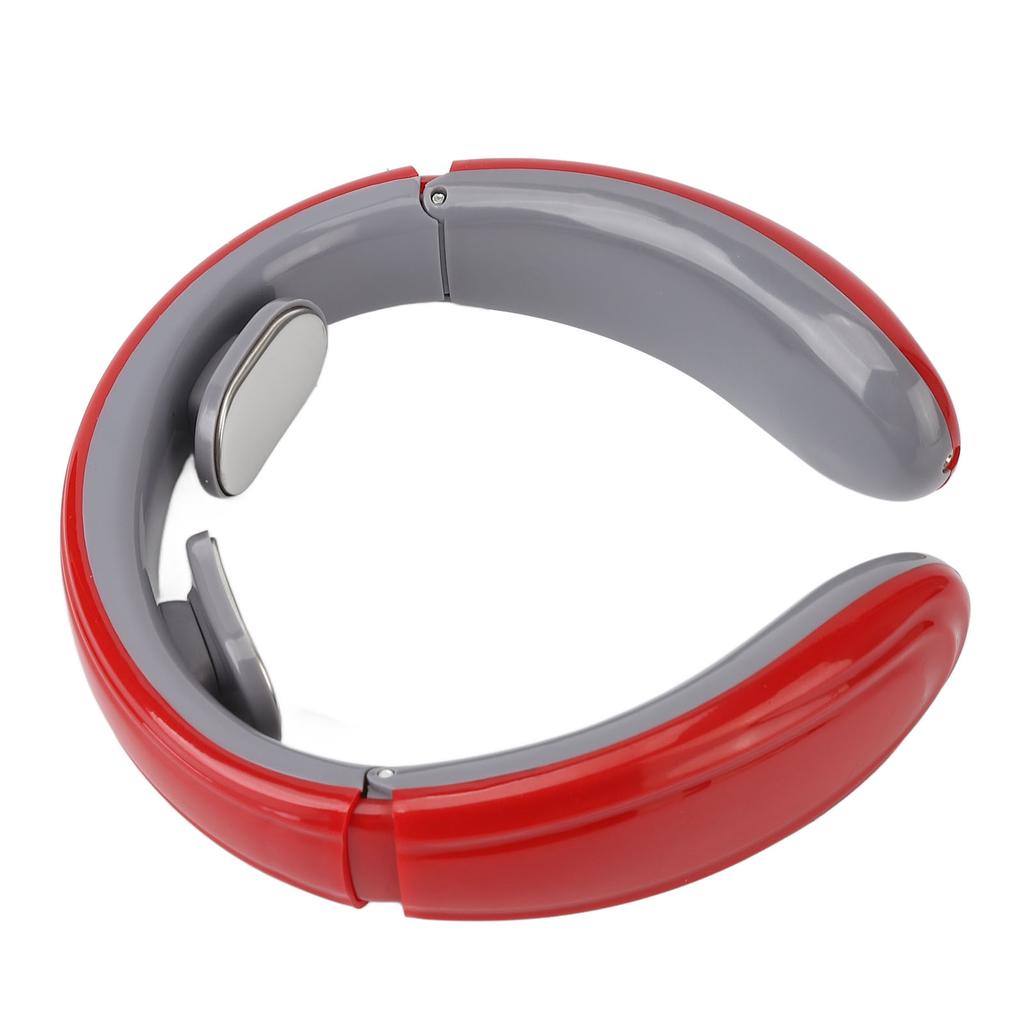 Heizendes Puls-Nackenmassagegerät mit TENS-Pads 6 Modi 9 Stärken Batteriebetrieben Nackenmassagegerät Rot