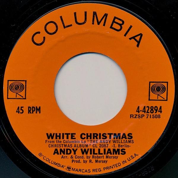 

7inch Record ANDY WILLIAMS - White Christmas 442894 COLUMBIA 1963 US Pop Used