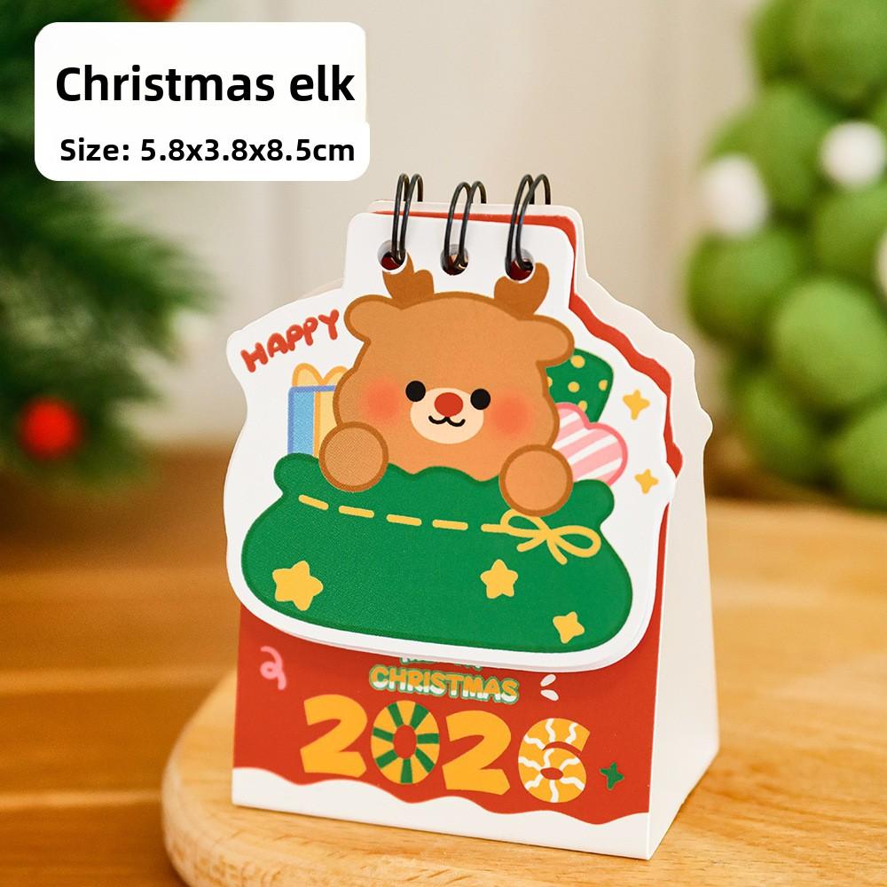Weihnachten DouDou Mini Kalender Student Cartoon Mini Kalender Niedliches Deko-Element Weihnachtsgeschenk