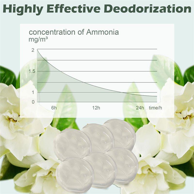 6 Bucăți Deodorant Compatibil Cu Cutia de Nisip Curată Pentru Pisici, Gel Deodorant Pentru Toaleta Pisicii Pentru Cutia de Nisip a Pisicii, Deodorant Pentru Nisipul Pisicii