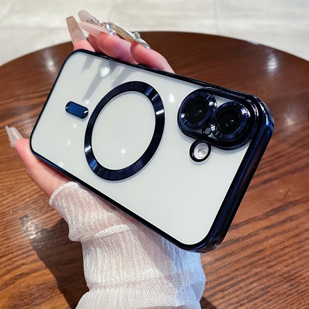 Luxury Clear Plating Magnetic Phone Case for Samsung Galaxy S26 S25 S24 S23 FE S22 S21 Plus 20 Ultra A55 A35 A15 A05 Cover