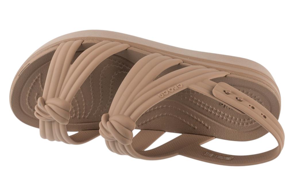 Crocs Brooklyn Knot Low Wedge Sandal, Womens brown Sandals