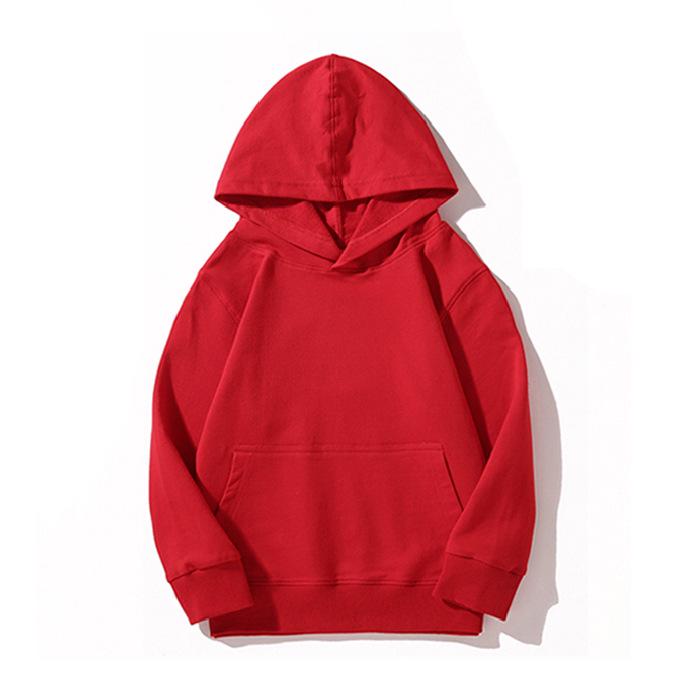 Kinder Kapuzenpullover Unifarben Rundhals - Sweatshirt aus gekämmter Baumwolle mit individuellem Logo