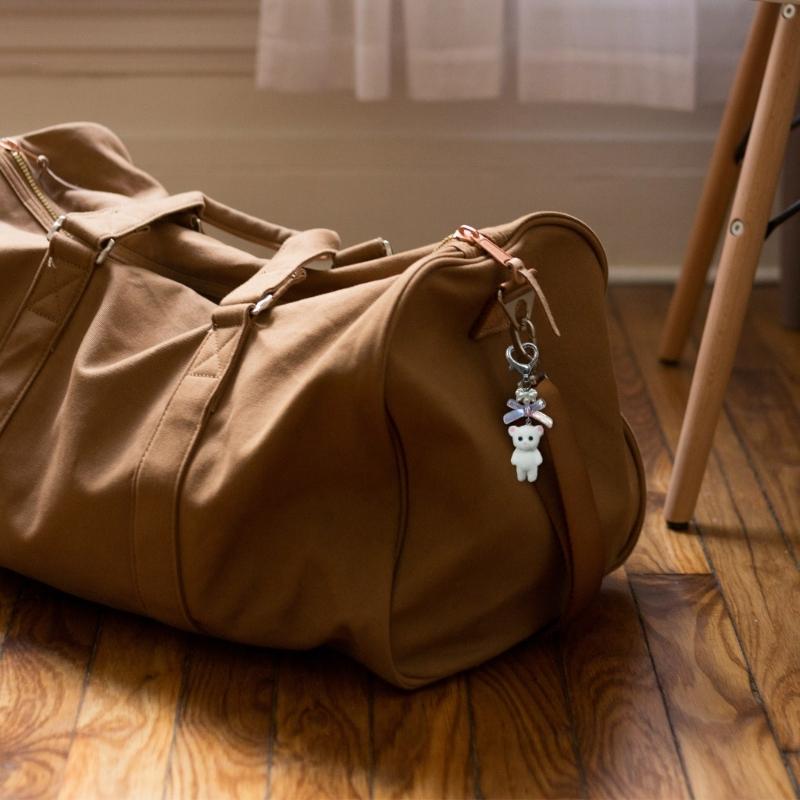 Rosett Nyckelring Söt Björn Katt Hänge Nyckelring Modefärgade Rosetter Nyckelring hone Snodd Prydnad för Telefoner Nycklar Väskor