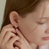 Lewe Klarband One-Touch Ohrring (Silber Gold)