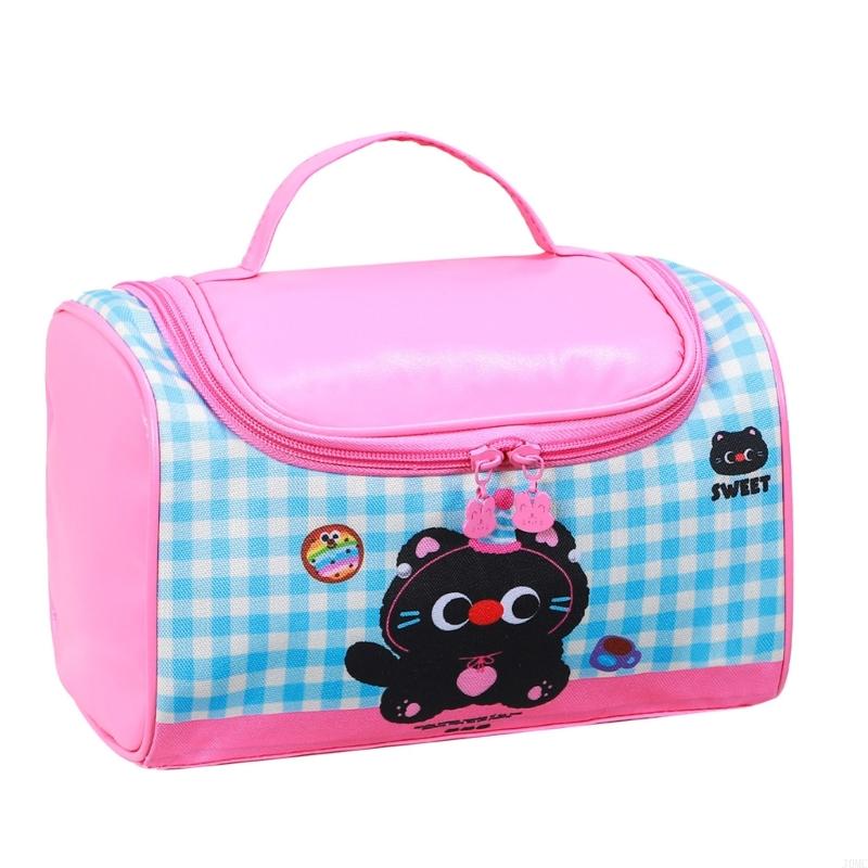 

PU Travel Toiletry Bag Spacious Compartments For Cosmetics Skincare Essential Color Blocking J0MC