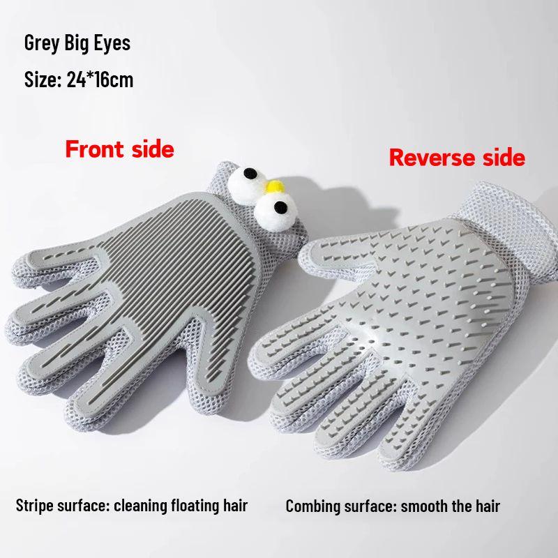 2 in 1 Katzenhaushandschuh Tierfellentfernungshandschuhe Katze Hund Fellpflegehandschuh Kamm für Haustiere Reinigungs-Massagebürste Haustierprodukte Katzenbedarf