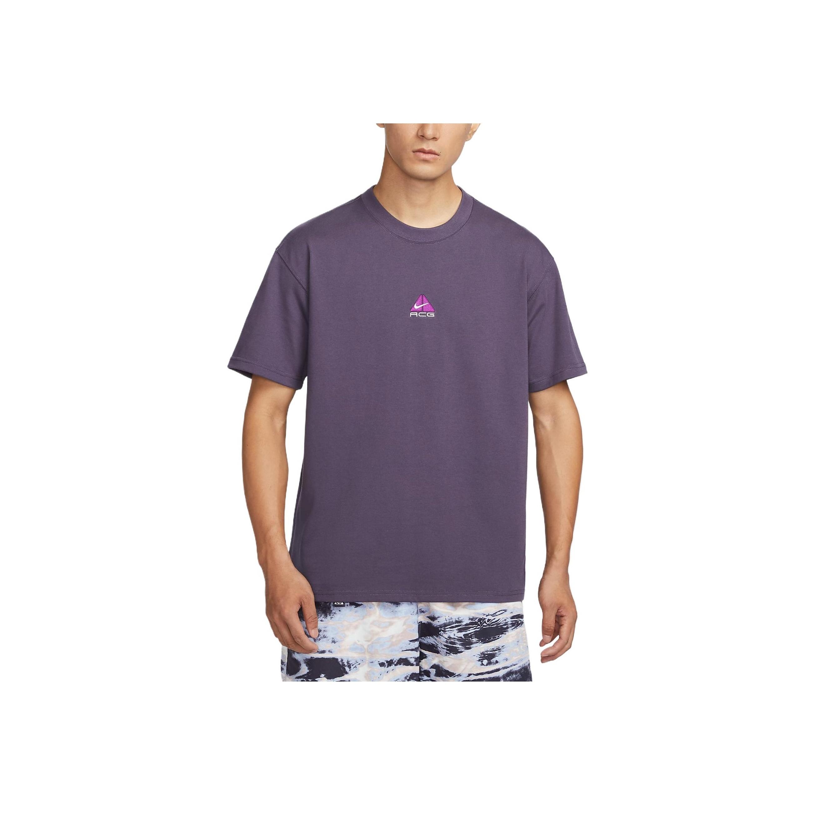 

Nike ACG Series Quick-Drying Soft Comfortable Breathable Fitted Short Sleeve T-Shirt Men Tops Dark-Purple DQ1816-573 S