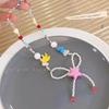Dopamine Color Beaded Star Necklace Rice Bead Bow Necklace Cute Banana Millennium Y2K Clavicle Chain