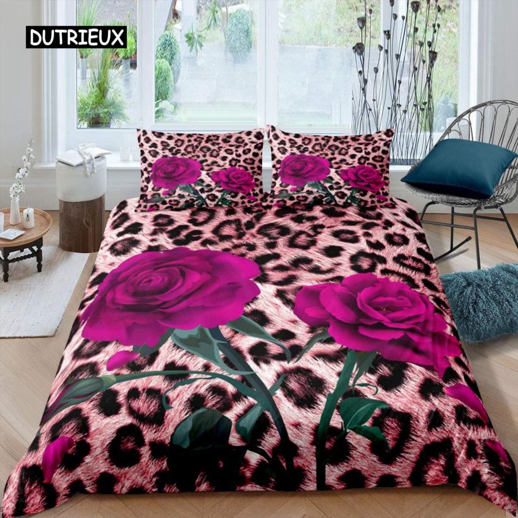 Bedding Set Colorful Skull Bedding Black Neon Skeleton Bed Cover 3 Piece Galaxy Duvet Cover Gothic Bedspread
