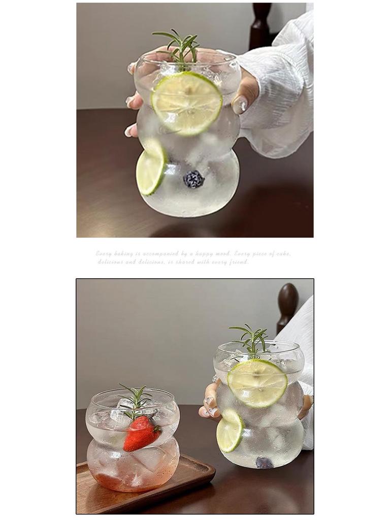 Milky Cute Glass Breakfast Cup for Yogurt, Cereal, and Coffee