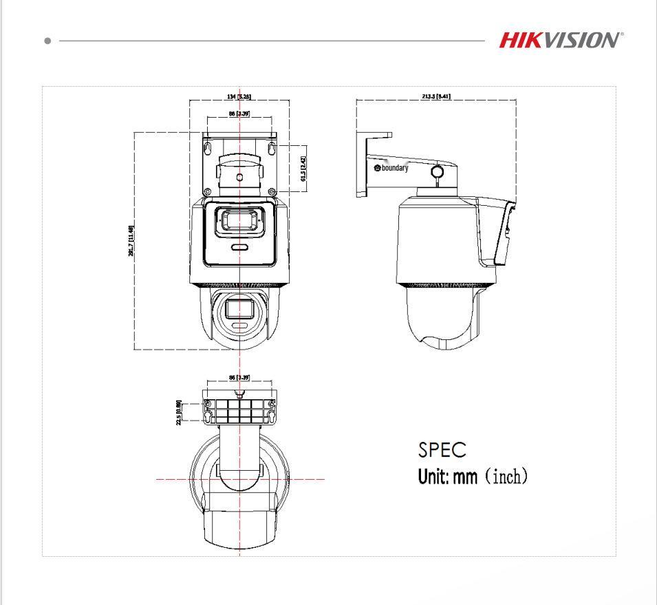 Hikvision 4MP Full-Color POE PTZ Intercom Ball Camera