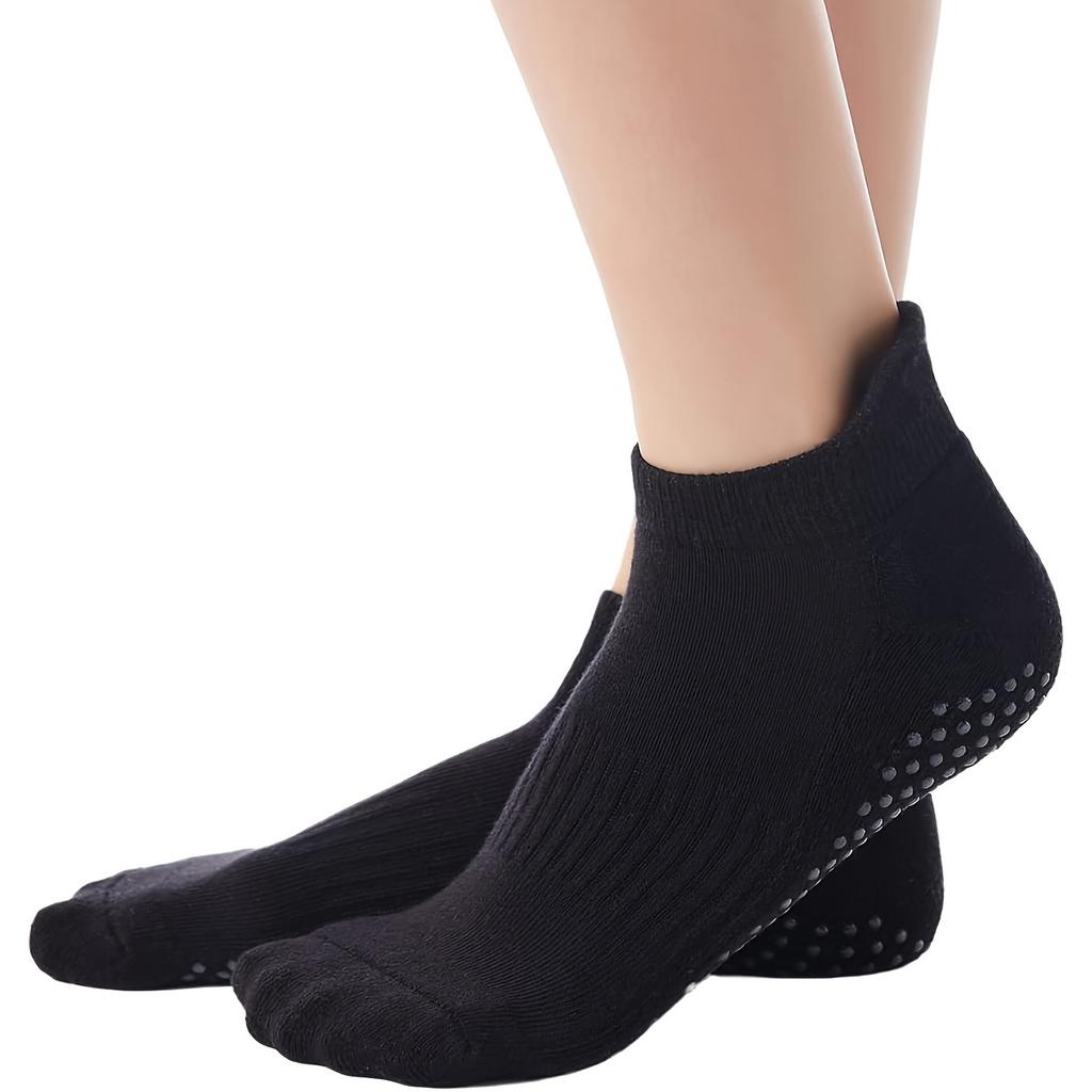 Rutschfeste Pilatessocken für Damen, atmungsaktiv, Fitness-Baumwolle, Yogasocken für Damen, Fitnessstudio, Workout, Ballett, Tanz, Sport-Socken