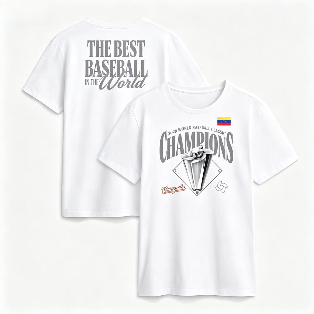 Venezuela 2026 World Baseball Classic Champions TShirt Unisex Women Summer pure Cotton Clothing Casual Fashion Short Sleeved Top