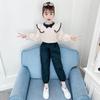 Tute sportive da ragazza Abbigliamento estivo per bambini Tute a due pezzi primaverili e autunnali Tempo libero Larghe Sportive Maniche lunghe Pullover da bambino Tute a due pezzi