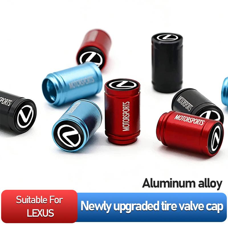 4 Pièces Bouchons de Valve de Pneu de Roue avec Logo de Voiture Accessoires Auto Pour Lexus GS350 RX350 Ct200h NX300h ES300h IS350 LX600h SC430 LS430