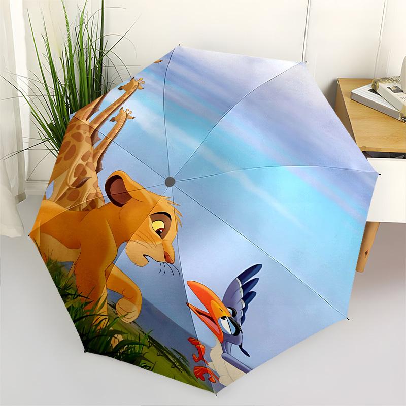 

Lion King Themed Automatic Opening and Closing Umbrella, Brightly Colored 8-rib Portable Umbrella, Suitable for Men and Women, A Perfect Gift for Chri