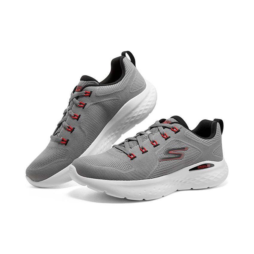 Skechers Go Run Lite Confortables Polyvalentes Durables Basse Cheville Décontractées Chaussures de Course Homme sneaker Gris 220899-GYRD