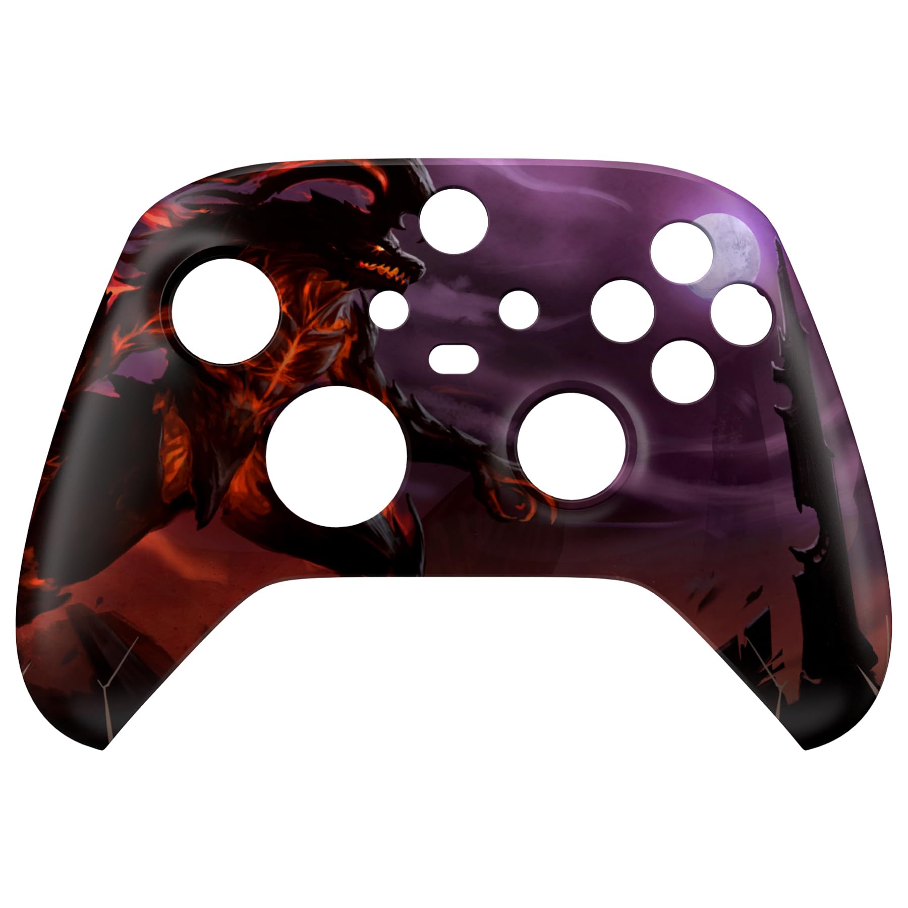 

custom front housing shell for Xbox Series featuring a mildly cover faceplate for Xbox Series and Xbox Core not eXtremeRate s X/S, horror-inspired