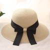 Summer Ladies Hat Bow Streamer Bucket Hat Beach Sun Hat Tide Vacation Sun Hat