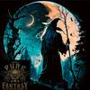 26 Ein Zauberer, der einen Fantasy-Mond ansieht Hexenmeister Herren Leichtes Baumwoll-T-Shirt Unisex T-Shirt