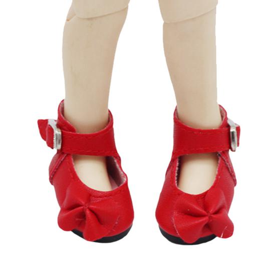 1 Paar Hübsche Puppenschuhe Schnallendesign Bunte Schleife Mädchen Puppenschuhe für Kinder