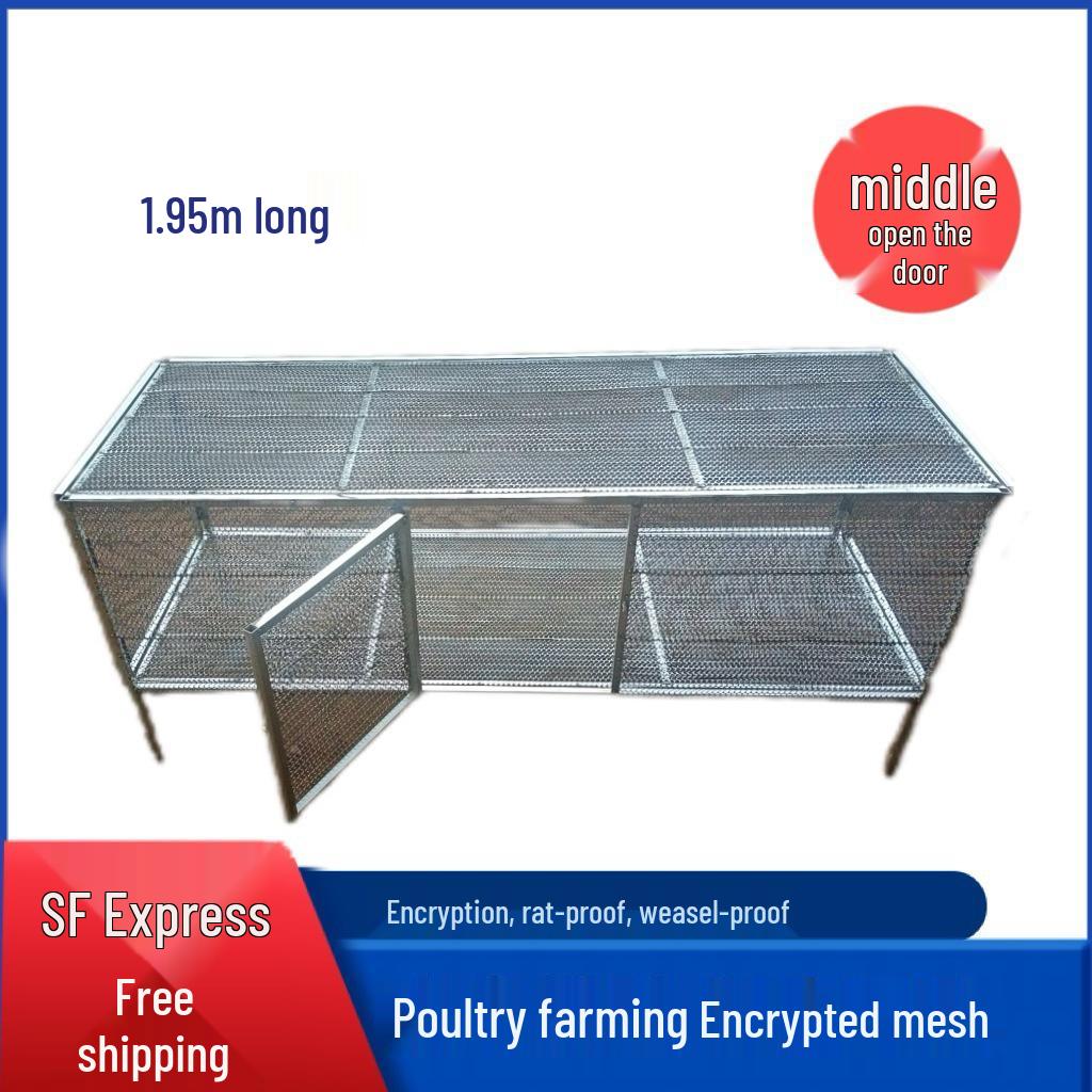 Extra Large Reinforced Chicken Coop with Anti-Weasel/Rat Wire Mesh for Poultry and Small Animals