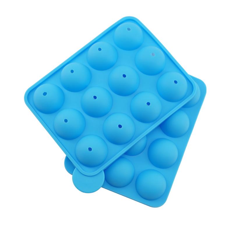 Molde de Silicona para Cake Pops de 12 Agujeros Molde de Corte con Forma de Bola Molde para Caramelo Chocolate Cake Lollipop Herramienta Accesorios de Bandeja de Hielo para Hornear en Cocina