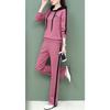 Spring and Autumn Casual Sports Suit Women's Fashion Korean Style Large Size Hooded Sweatshirt Two-piece Suit