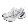 Silver Breathable Dad Shoes New Summer Thin Sports and Leisure Shoes Platform Mesh
