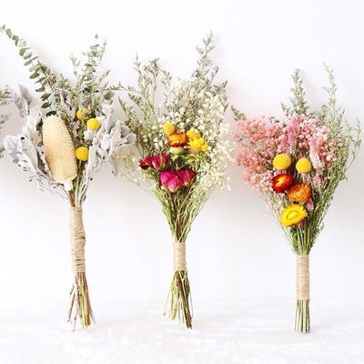 Bouquet de fleurs séchées naturelles, fleurs séchées pour décoration de mariage et de maison, fleurs séchées