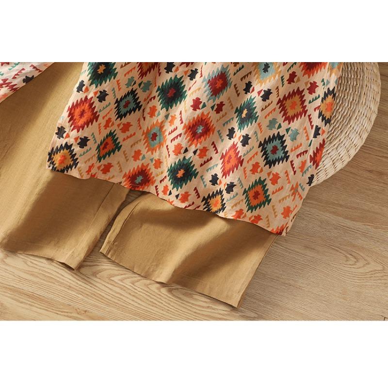 Floral Ethnic Style Casual Summer Women S Skirt Pants