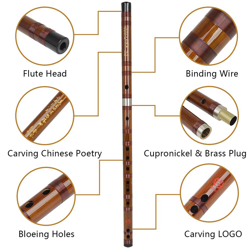 M MBAT Hochwertige Bambusflöte Professionelle Holzblasinstrumente C D E F G Tonart Chinesische Dizi Querflöte Pfeife