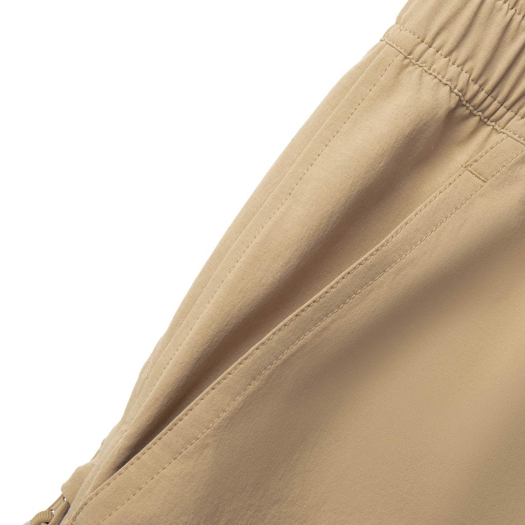 Li Ning Sports Lifestyle Series Solid Color Mid Waist Breathable Versatile Straight Leg Sports Shorts Men shorts Brown Khaki AKSV421-6