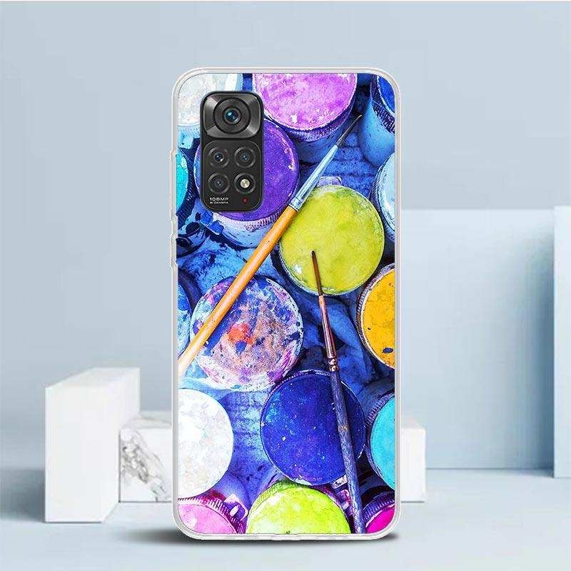 Watercolors Set Paint Palette Painting Box Phone Case For Xiaomi Redmi Note 15 14 14S 13 12S 12 Pro Plus 11S 11 11T 11E 10S 10 +