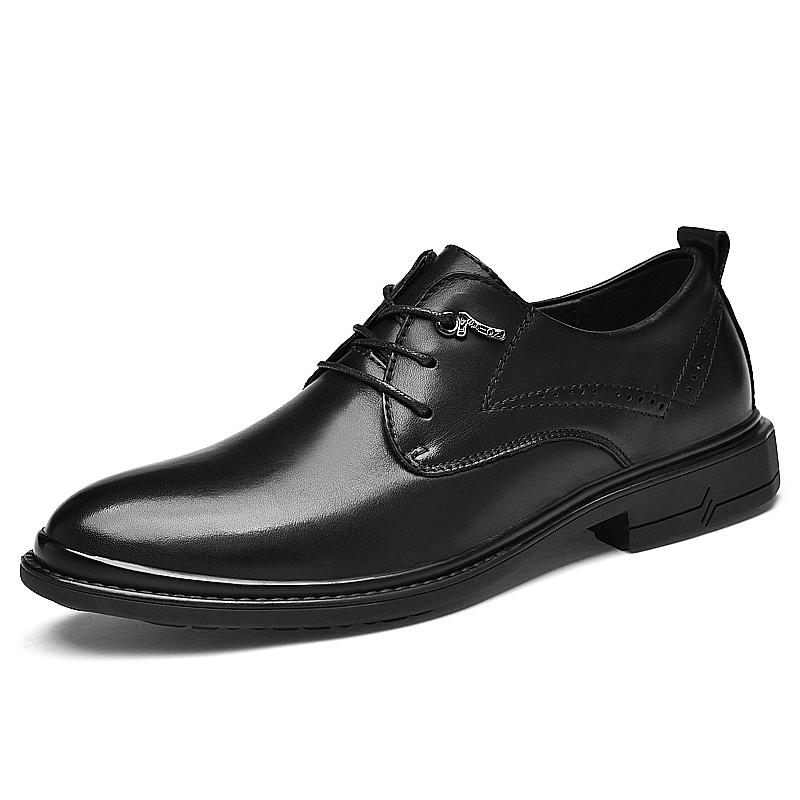 Men's Formal Dress Shoes Oxfords for Men Fashion Wedding Shoes Classic Split Leather Party Casual Mens Shoes Retro Soft Non-Slip