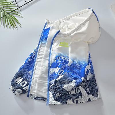 Veste de sport pour garçons Printemps et Automne Quatre Saisons Section Fine Ample Décontractée Zippée Paragraphe Rushing