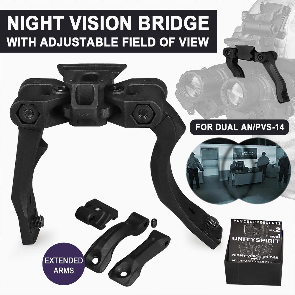 PVS-14 Night Vision Bridge with Adjustable Field of View Use with the L4G24/L4G19/NS39/AKA2 and Other Dump Truck Mounts