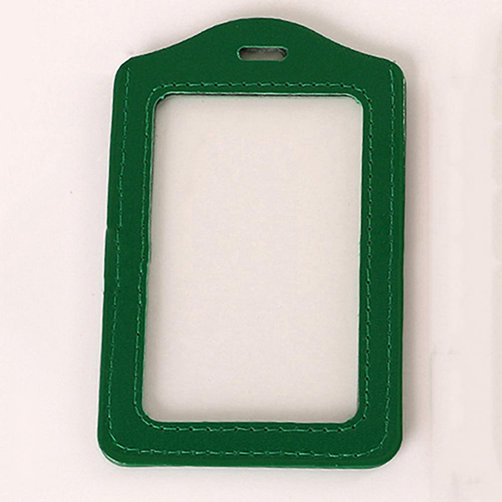Porta carte di identità alla moda con cornice in ecopelle, custodia trasparente e cordino
