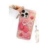 Small and Fresh Suitable for Apple 16PM Bow Mobile Phone Case High-end Iphone15 Cherry Lace Protective Case