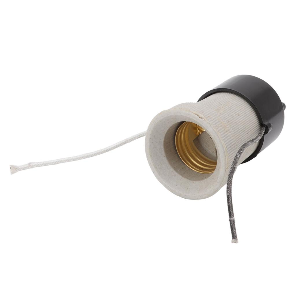 E27 Porcelain Lamp Holder Waterproof 2 Levels Adjustable Temp Heat Insulation Small Tee Heat Light