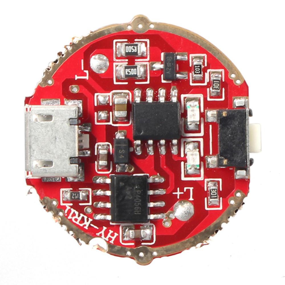 25/26/28mm Micro USB / 3.5mm DC Charge Port Driver Board Middle Switch Drive Circuit Plate for T6 L2 LED Rechargeable Flashlight