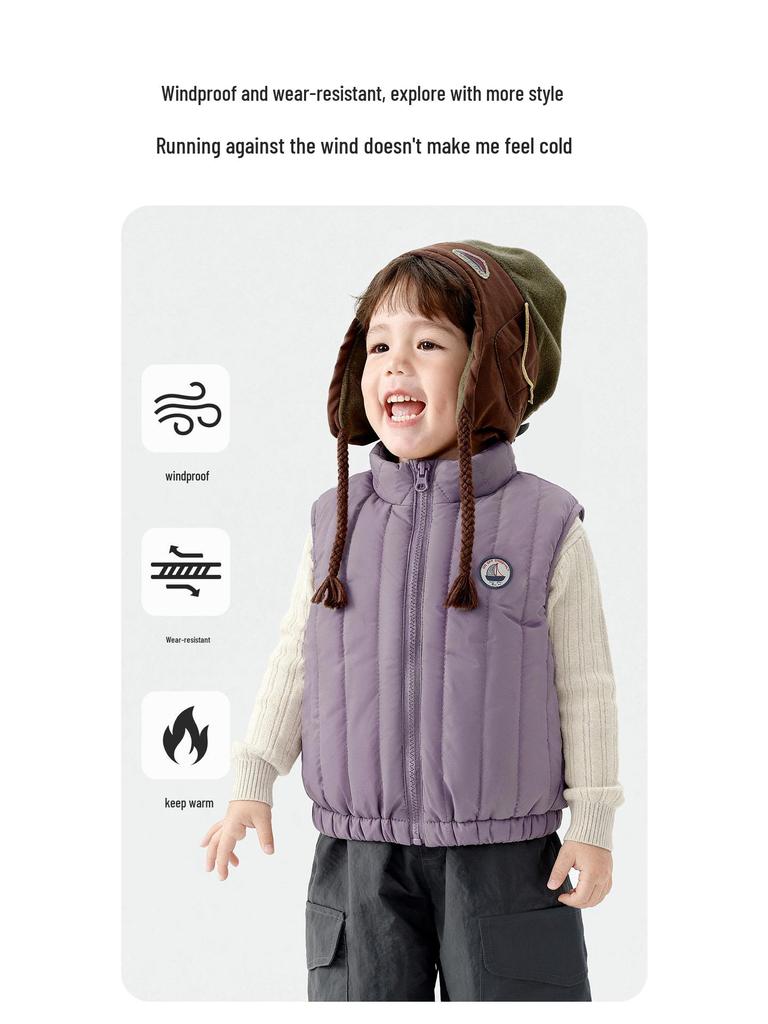 European Boys' Lightweight Cotton Vest for Autumn/Winter 2025 - Trendy Children's Clothing