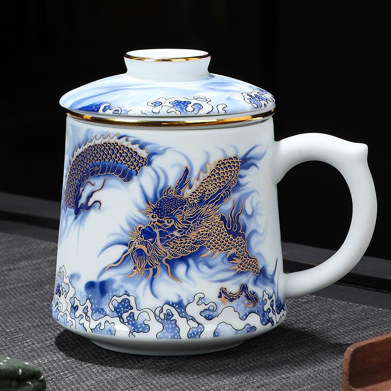 Longteng Shengshi office cup tea separation filter water cup single household tea cup company business gift