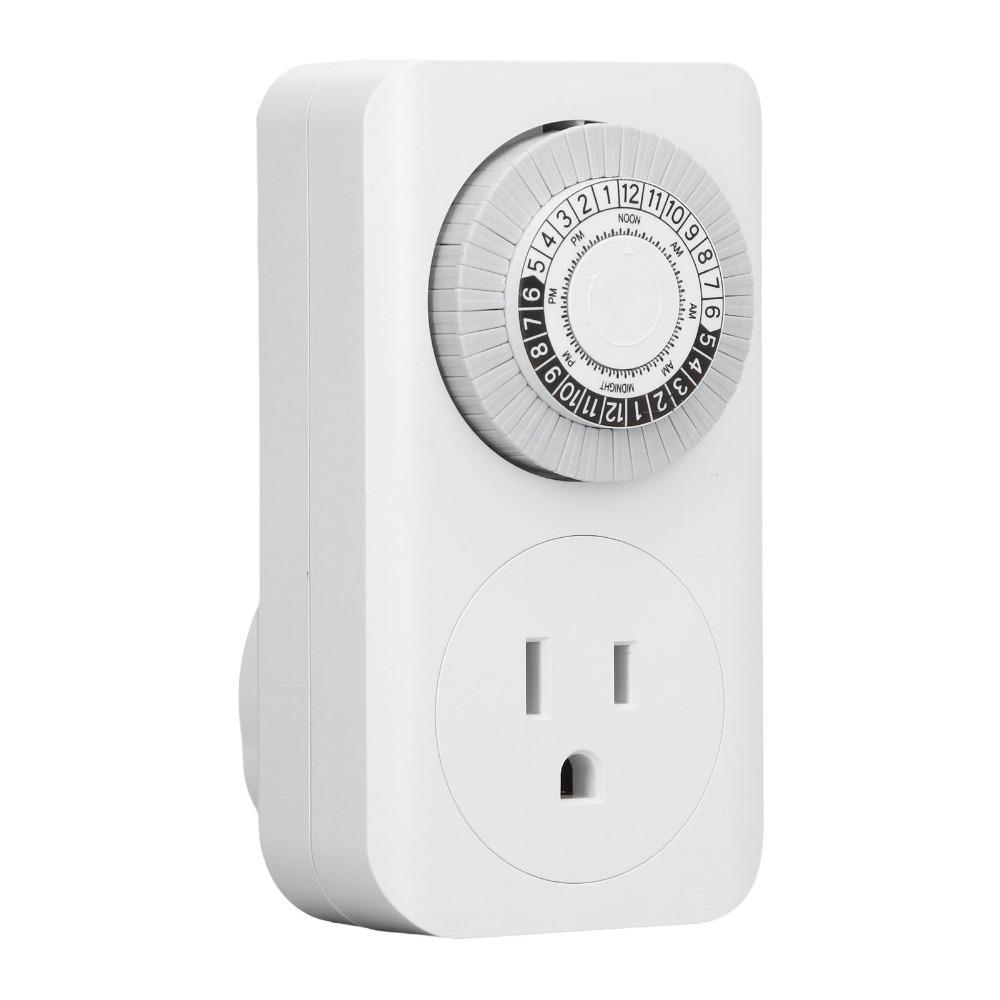 Portable Plastic Timer Socket Timing US 125V Timing Switch Intelligent Automatic Power Controller Daily Use