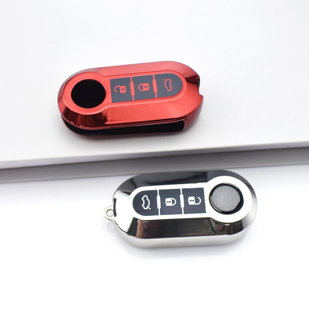 Mode TPU Auto Schale Fob Auto Klappschlüssel Hülle Abdeckung Für Fiat Ducato 500 500L Panda Grande Punto Lancia Musa Zubehör