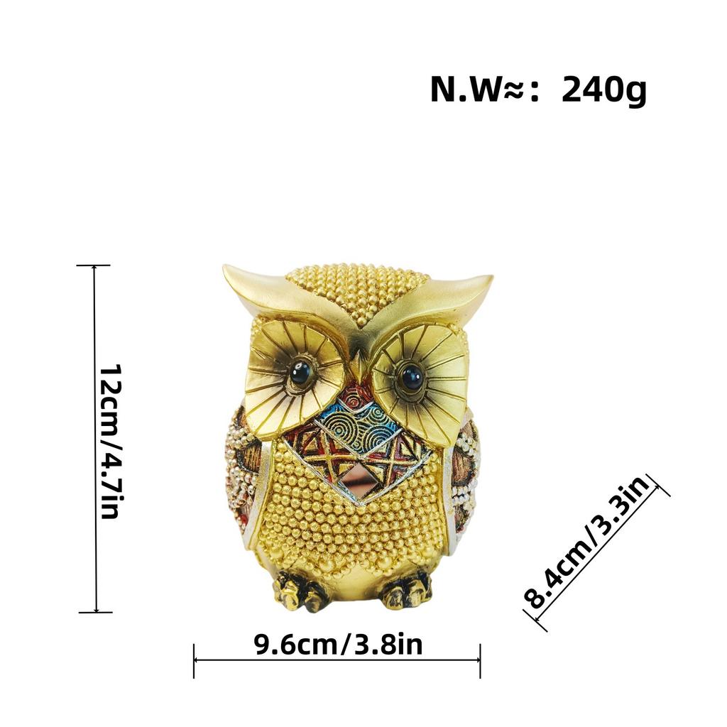 Retro Leichter Luxus Eulen Ornamente Tier Harz Handwerk Statue Zuhause Wohnzimmer Schreibtisch Ausstellungshalle Eingang Dekoration