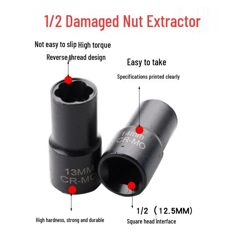 Anti-theft Car Tire Screw & Nut Extractor Tool for Damaged Bolts