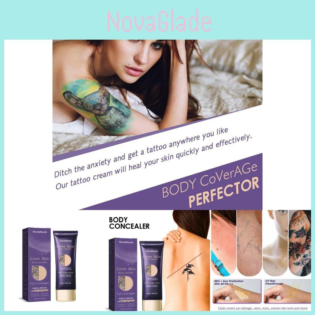 West Month Waterproof Body Concealer Cream For Covering Tattoos Scars And Birthmarks