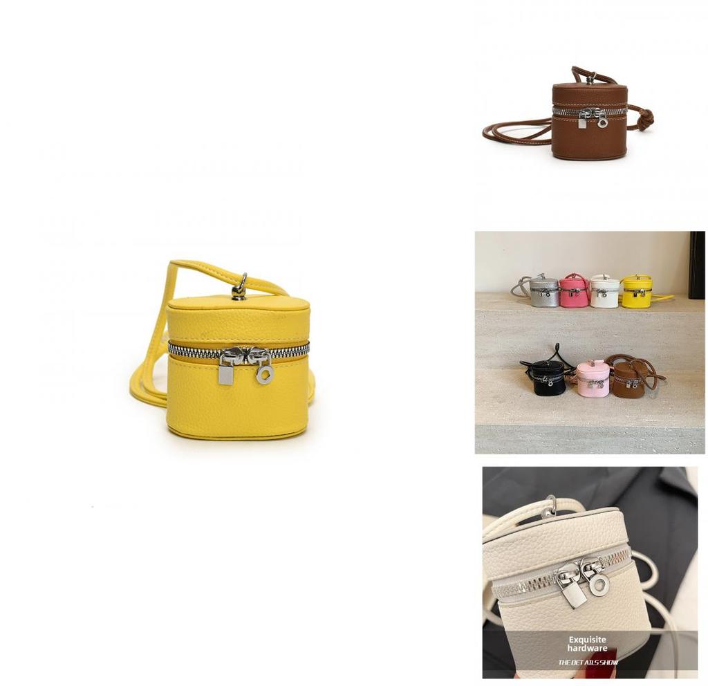 No Brand Kids Pu Water Bucket Bag With Stitch Details For Daily Use